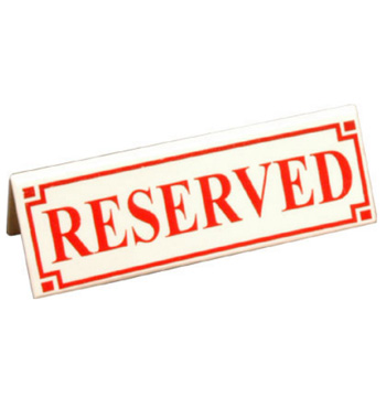 Reserved Plate