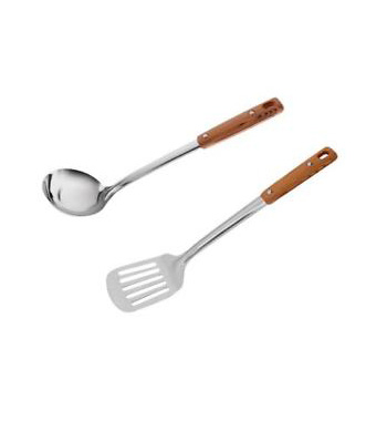 Stainless Steel Serving Ladle with Wooden Handle