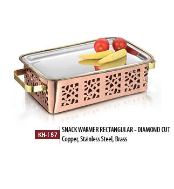 Snack Warmer Rectangular Diamond Cut