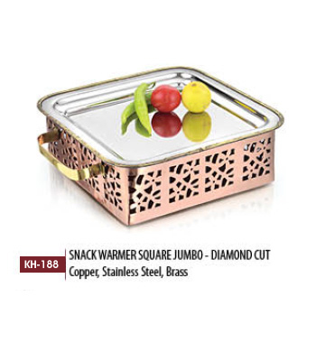 Snack Warmer Square Jumbo Diamond Cut