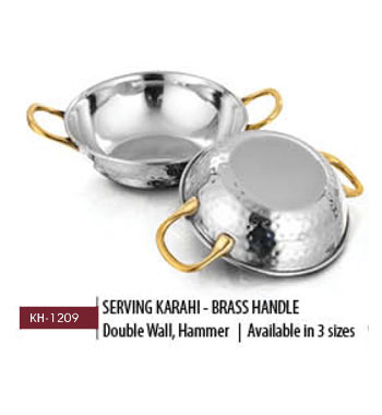 Serving Karahi with Brass Handle