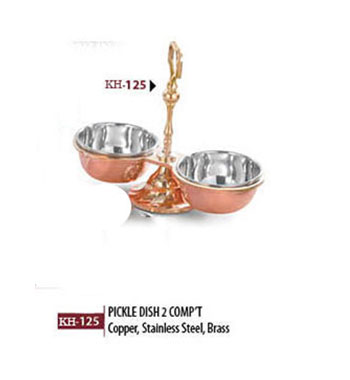 Copper Pickle Dish 2 Comp